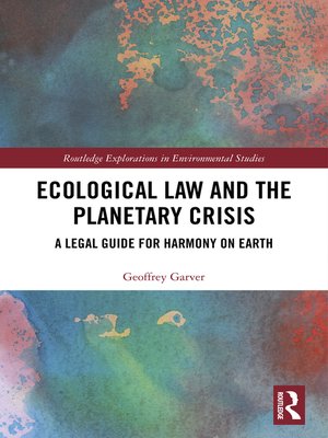 Ecological Law and the Planetary Crisis - ebook